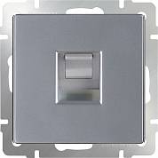 Розетка телефонная RJ-11 / WL06-RJ-11 серебр.